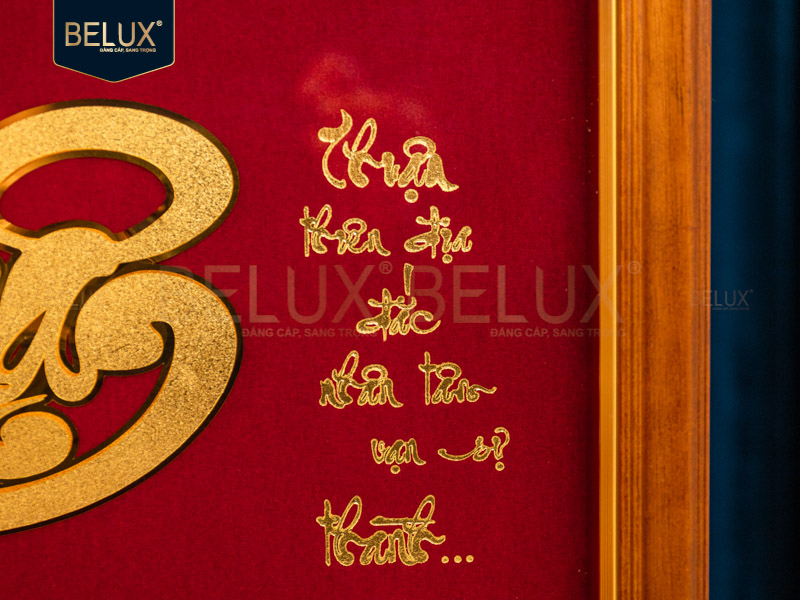 Tranh Chữ Thuận Dát Vàng 24k Kt 50x36cm